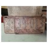 (2) old Delaware license plates