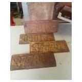 (4) old Delaware plate