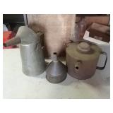 2 old oil can and funnel
