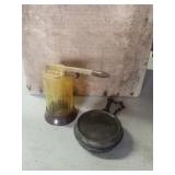 2 old small oil cans