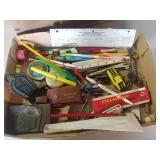 Pens, pencils, rulers ect