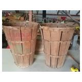 2 wooken baskets. 15" diameter. 20" tall