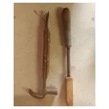 Soldering iron and hammer