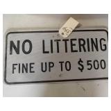 No littering sign