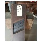 Cheese grater. Careful blades are sharp