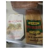 Bob-White flour bag and U.S No.1 potatoes