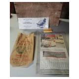 Corn bag, Issacs and son label and Forrest N.