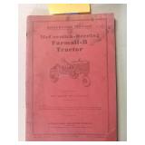 McCormick Deering Farmall tractor instruction