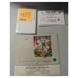 Post cards, Marvel Agency calendar and Buchanan