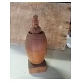 Man in a barrel. Not a child