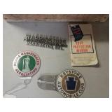 Metal decals and booklet