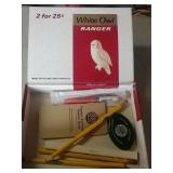 White oak ranger cigar box with contents