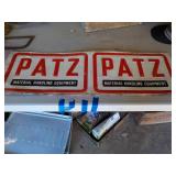 Patz metal sign