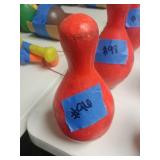 Neon orange small bowling pin