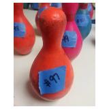 Neon orange small bowling pin