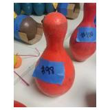 Neon orange small bowling pin