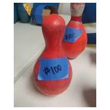 Neon orange small bowling pin