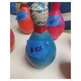 Neon blue small bowling pin