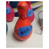 Neon orange small bowling pin