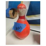 Neon orange small bowling pin