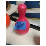 Neon pink small bowling pin