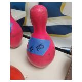 Neon pink small bowling pin
