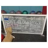 26 in x 50 in chalk board sign