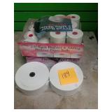 Cash register in adding machine paper rolls