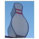 Bowling pin sign. Whole sign (possibly 6 foot