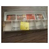 German hand blown whiskey glasses. 1 glass missing