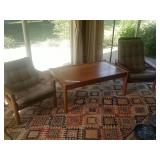 2 loungers and table