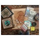 Indian literature pastel picture and bowls