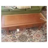 Wood table with 2 drawers