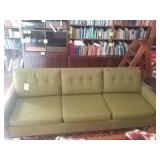 Danish modern style sofa. Walnut finish. Mid 20th