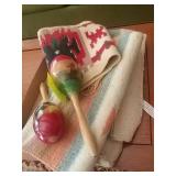 (2) Indian small rugs with Morocco