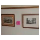 2 framed pictures