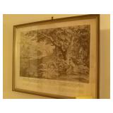 Black and white deer hunting German picture