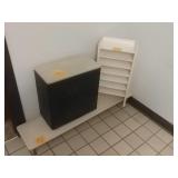 Hamper, short long stool and shelf