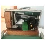 Singer sewing machine with case