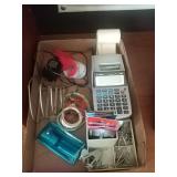 Office lot with calculating machine