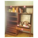 Danish modern style desk unit. Contents not