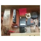 Calculator voice recorder tester and flashlight