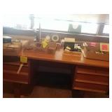 Danish modern desk. Contents not included