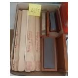 Sharpening stones with paint sticks