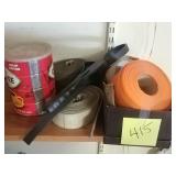 Tie down straps and canvas tape