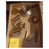 8 locks (with keys) with candle stick holder and