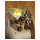 Pipes with stand. "Royal briar, Stanwell" "Star