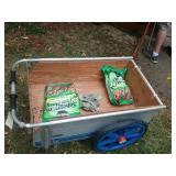 Aluminum utility cart with peat moss