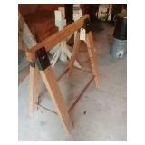 1 wood saw horse