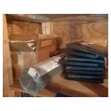 Chicken wire, miscellaneous strip metal and black